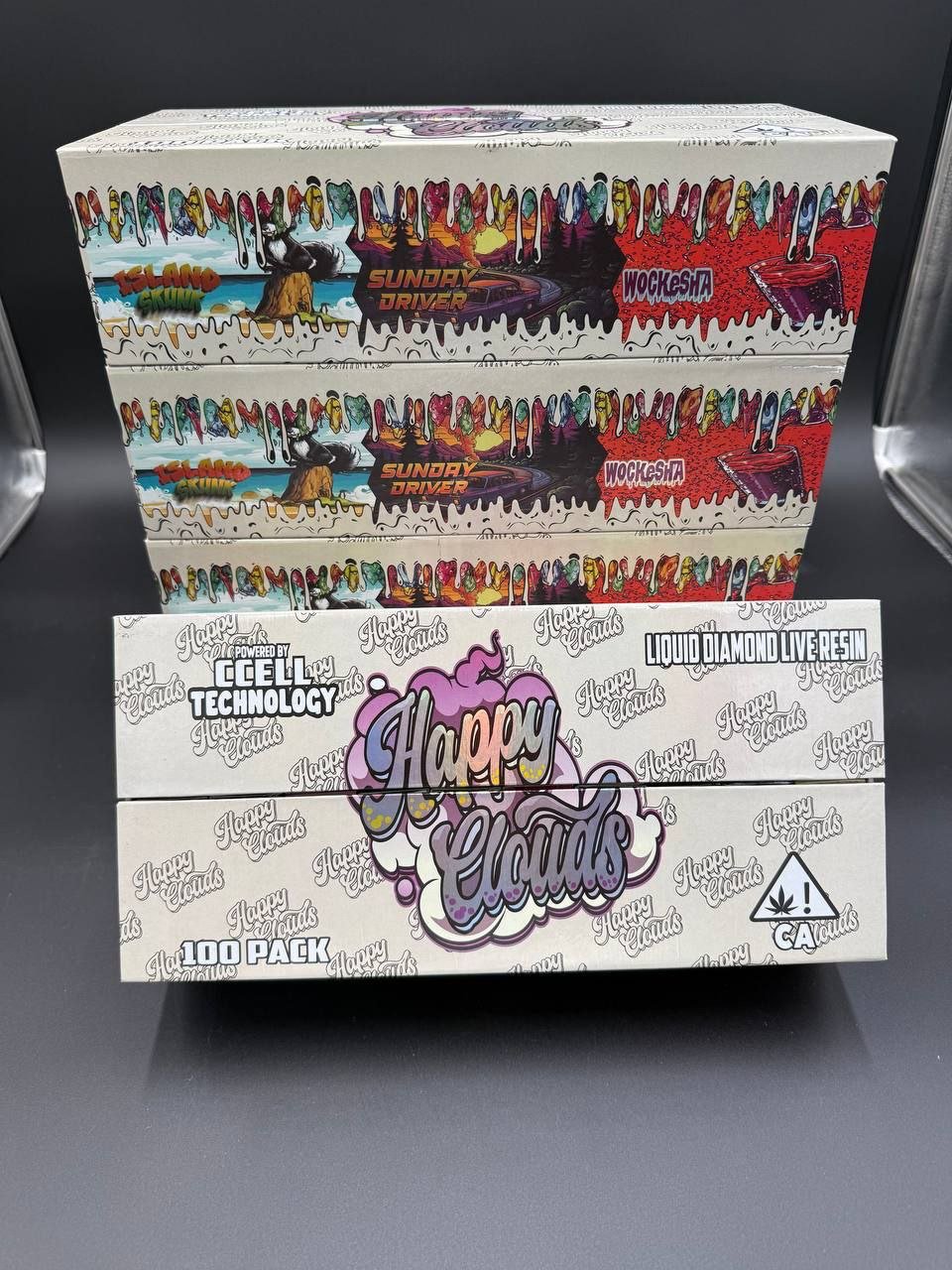IMG F9E985E96E88 1 1 Happy Clouds Carts 1G – Liquid Diamonds X Live Resin Blend - Image 3