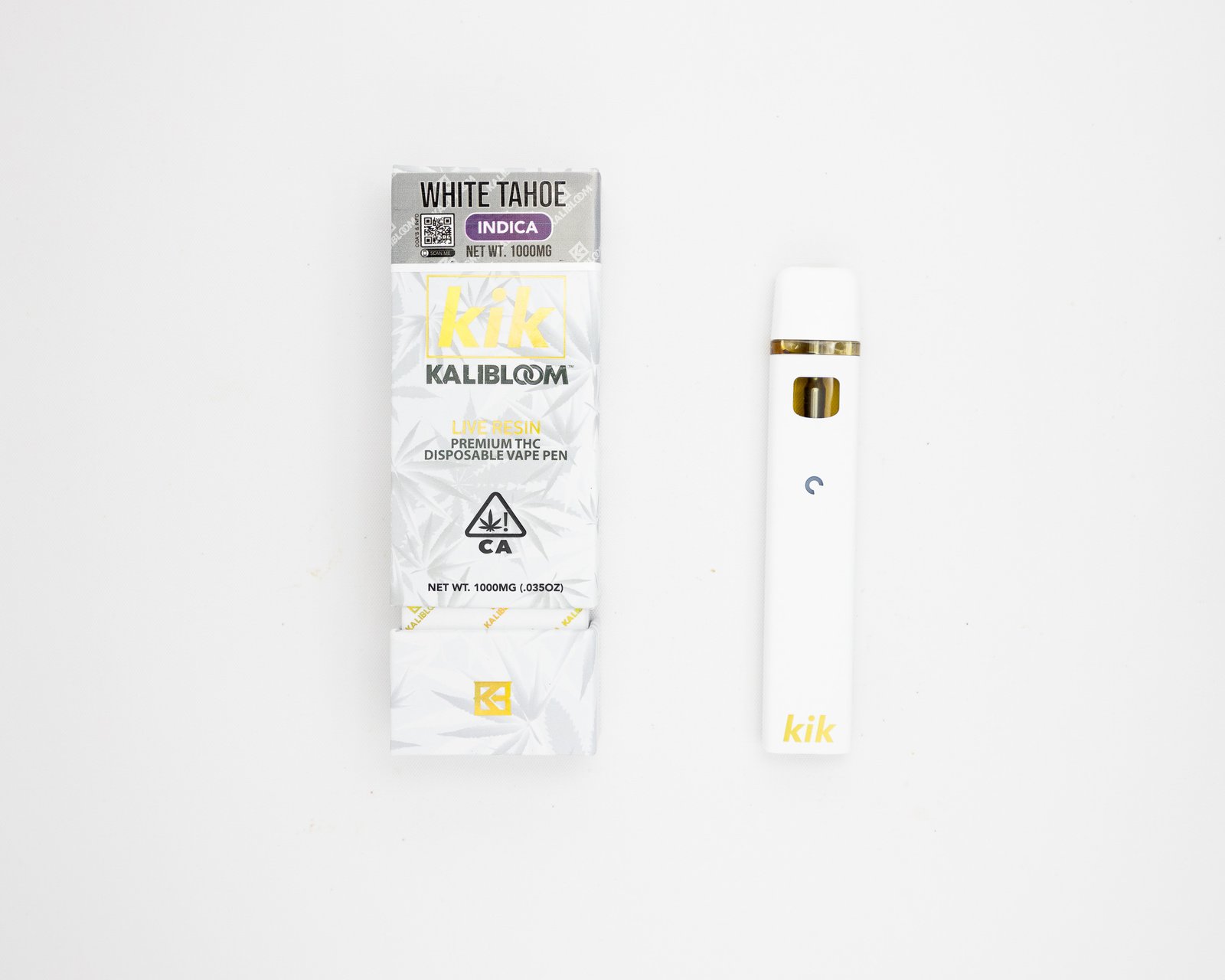 KIK KALIBLOOM – DISPOSABLE RECHARGEABLE VAPE CARTS – 1GM WHITE TAHOEuntitled 3 1 Kik Kalibloom Disposable 1G - Image 4