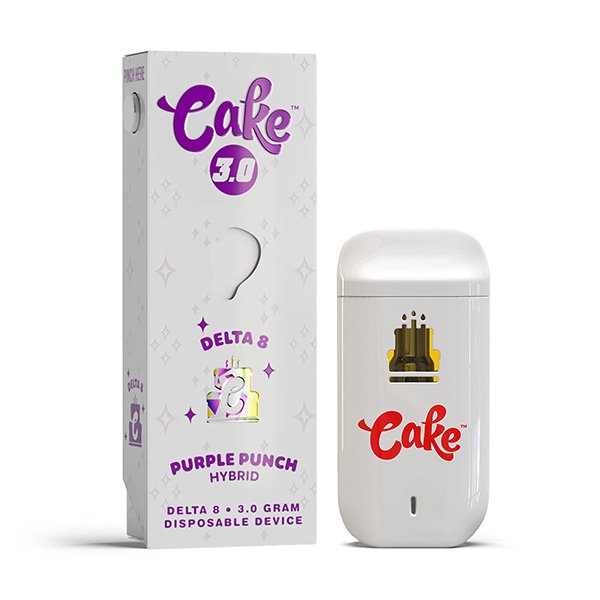 cake d8 3g disposable purple punch new 1 Cake Delta 8 Disposable Vape 3G