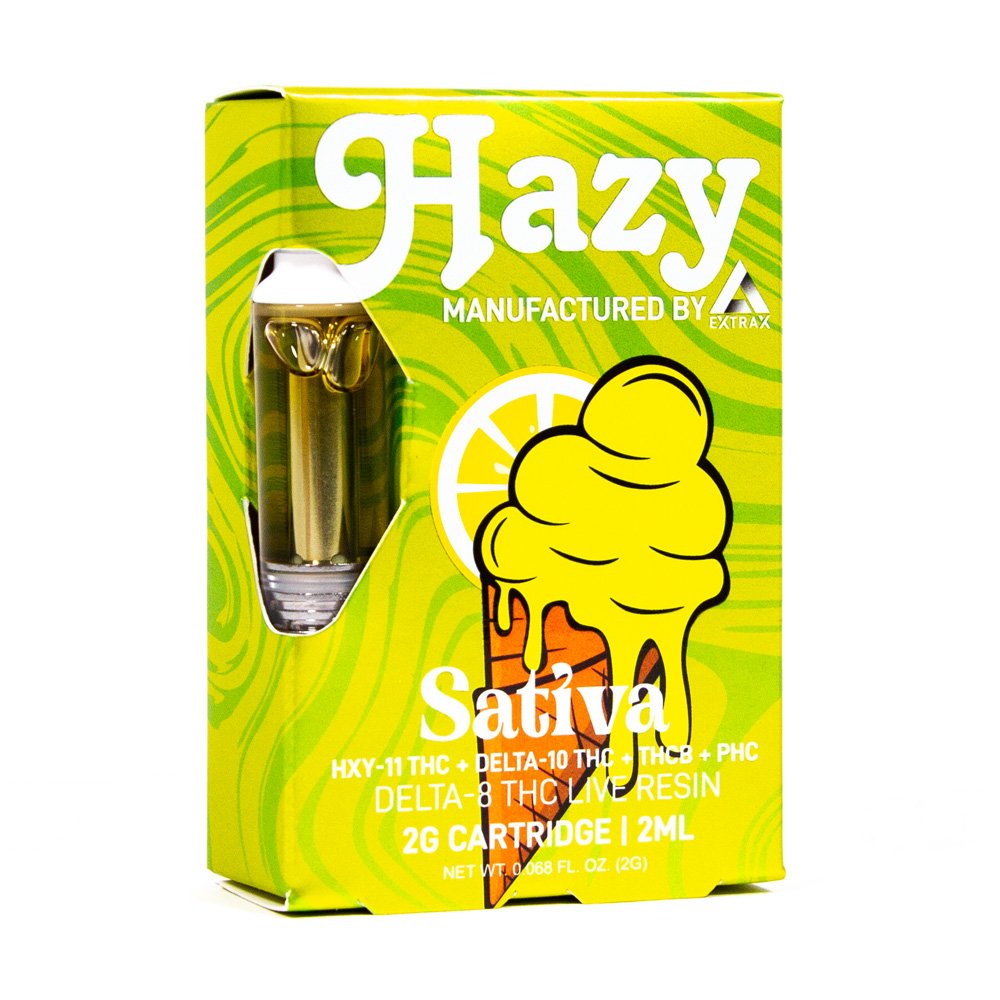 hazy extrax carts sativa 1 Hazy Extrax Cartridges 2G - Image 2