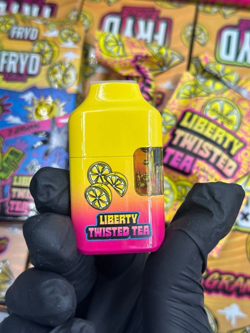 image 1278 1 FRYD LIBERTY TWISTED TEA 3G DISPOSABLE + GUMMIES – LIQUID BATTER + LIVE RESIN (LIMITED EDITION FLAVOR) - Image 2